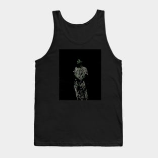 Lonely girl standing in the darkness. Dark and beautiful. Tank Top